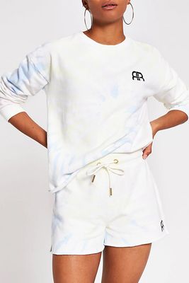 Blue Tie Dye Long Sleeve Branded RR Sweat