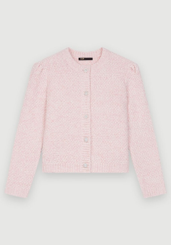 Marina Jewel-Button Knitted Cardigan from Maje