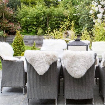 Outdoor Dining Sheepskin Rugs