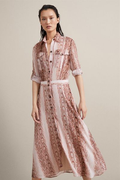 Snakeskin Print Dress from Massimo Dutti