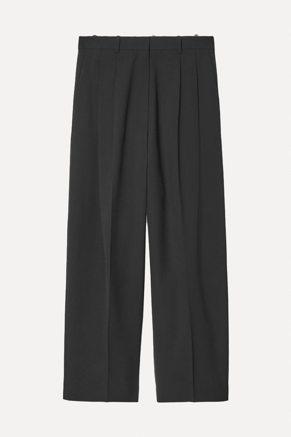 Relaxed Twill Wide-Leg Trousers from COS