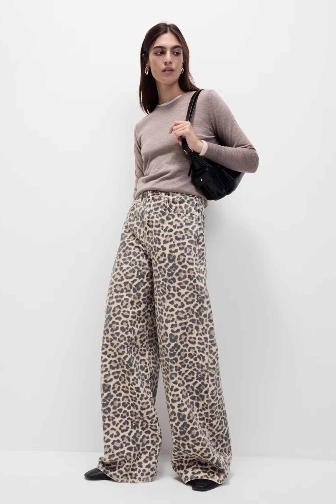 Animal Print Wide Leg Jeans from Marks & Spencer