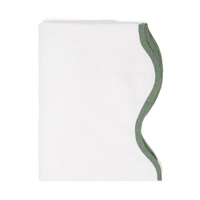 Scalloped-Edge 260cm x 160cm Linen Tablecloth from Matilda Goad