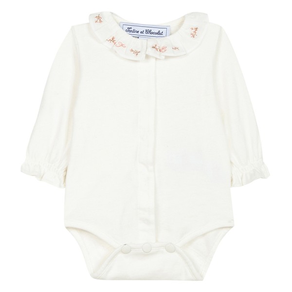 Embroidered Cotton Babygrow from Tartine Et Chocolat