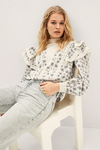 Ruffled Embroidered Blouse, £49.99 | Mango