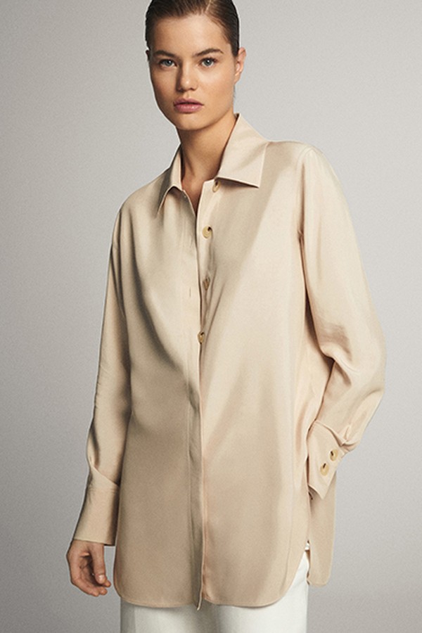 Oversized Blouse With Opening from Massimo Dutti