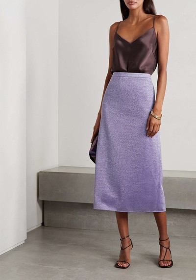 Haze Lurex Midi Skirt from Tibi