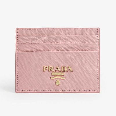 Logo Saffiano Leather Cardholder from Prada