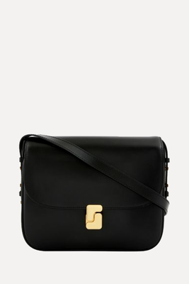 Belissima Maxi Branded-Buckle Leather Cross-Body Bag from Seour