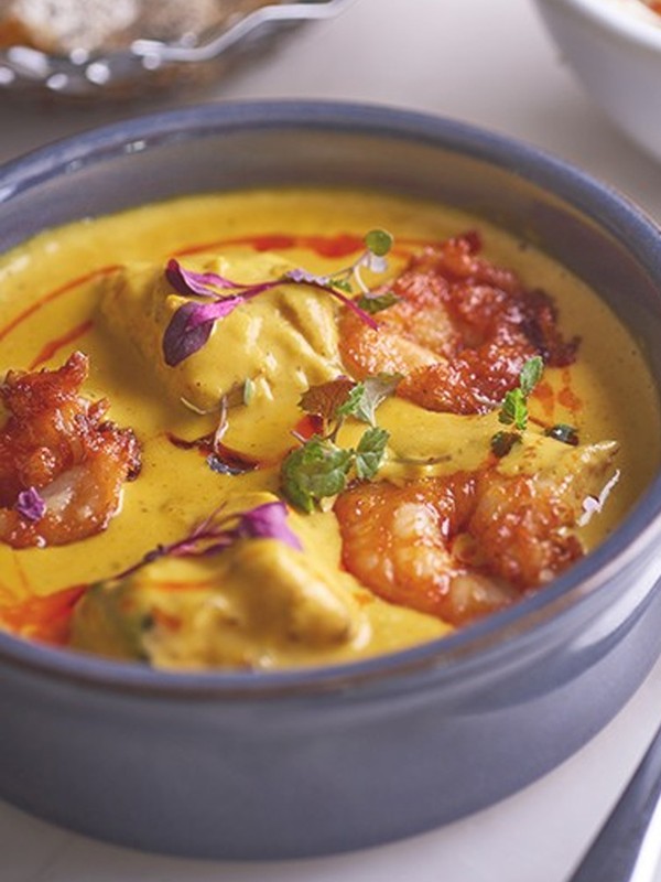 Soft Shell Crab & King Prawn Curry 