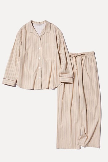 Cotton Blend Stripe Pyjamas from Uniqlo