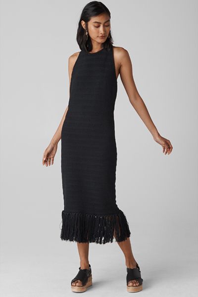 Lace Detail Fringe Hem Knit from Whistles