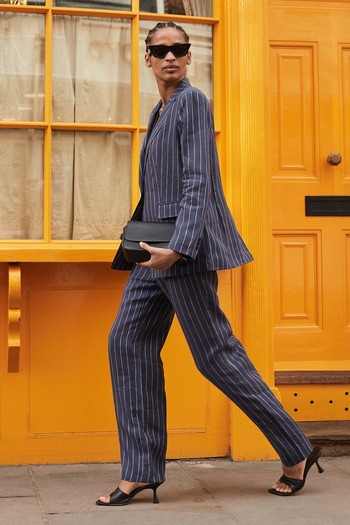 Pure Linen Tailored Striped Blazer, £249 | Baukjen