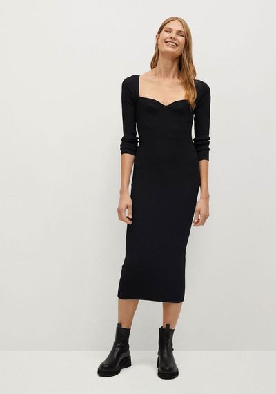 Ribbed Midi Dress