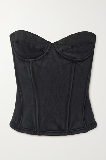 Cotton-Fleece Bustier Top from Balenciaga