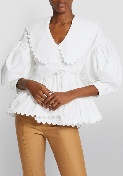 Scallop-Collar Top