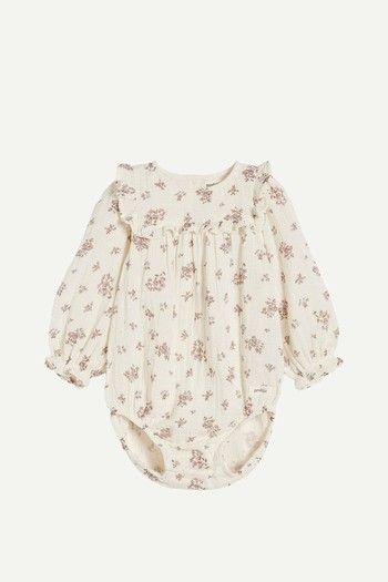 Floral Frill-Yoke Bodysuit  from Newbie