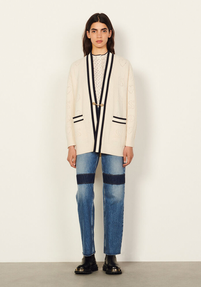 Pointelle Knit Coatigan from Sandro