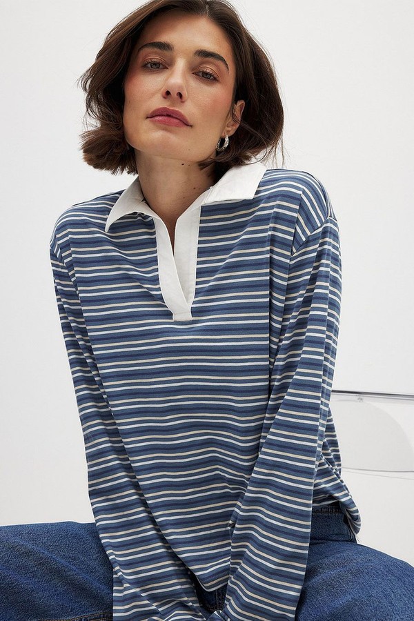 Collar Long Sleeve Top from NA-KD