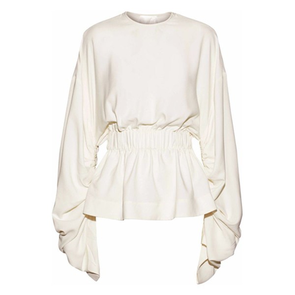 Macy Gathered Cady Blouse from Solace London