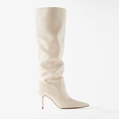 Leather Mid Heel Boots from Zara
