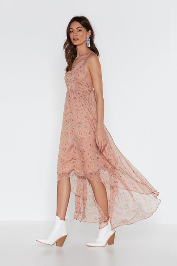 I Be-Leaf In You Floral Maxi Dress