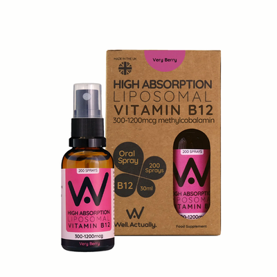 Liposomal Vitamin B12 Methylcobalamin Spray from Well. Actually.