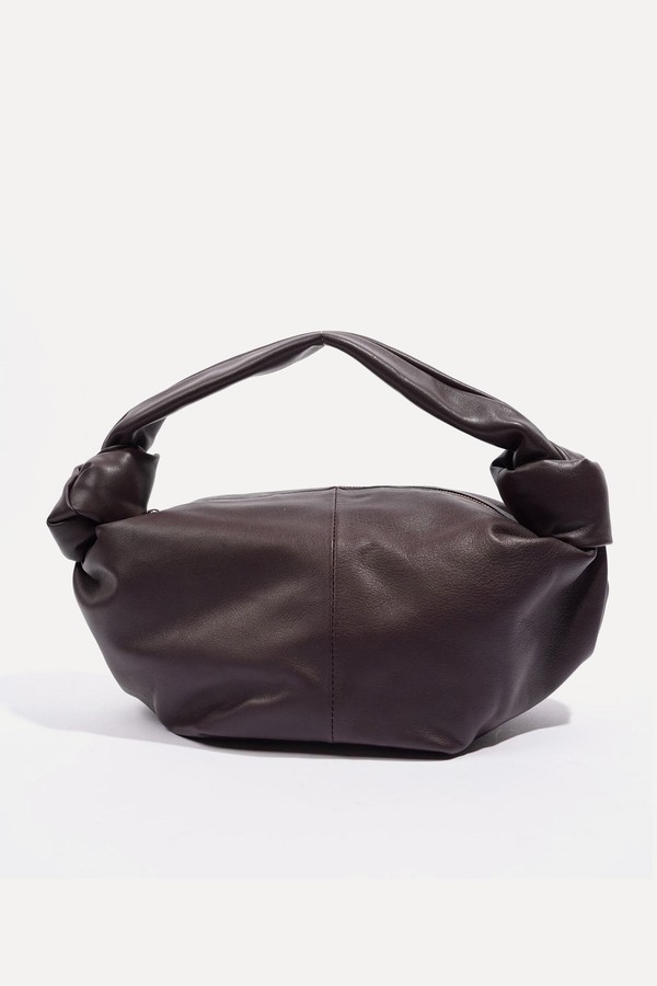 Double Knot Bag Purple Top Handle Handbag Leather from Bottega Veneta