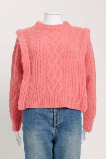 Pink Tayle Cable-Knit Wool Jumper from Isabel Marant Étoile