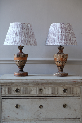 Pair of Italian Giltwood Vase Lamp Bases c.1820 from Maison Artefact