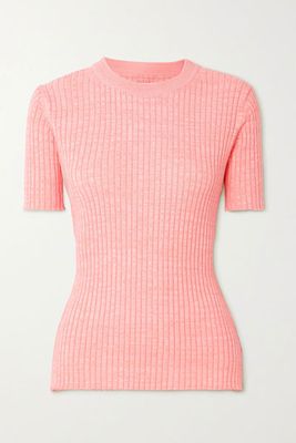 Bebe Ribbed Mélange Cotton Top from Anna Quan