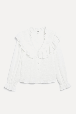 White Blouse With Oversized Collar  from Monki
