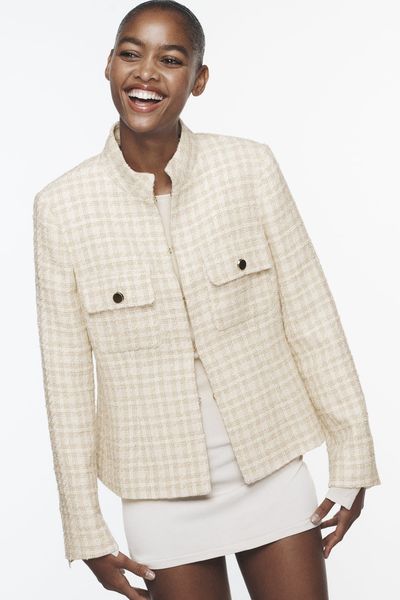 High Neck Textured Blazer from Zara