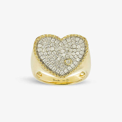 Chevaliere Coeur Diamond Signet Ring from Yvonne Léon
