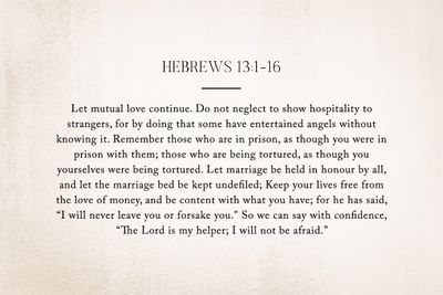 Hebrews 13:1-16