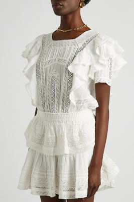 Stella Panelled Cotton Mini Dress from LoveShack Fancy