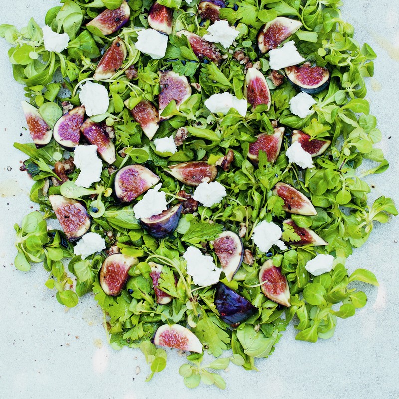 Fig, Goat's Cheese & Herb Salad
