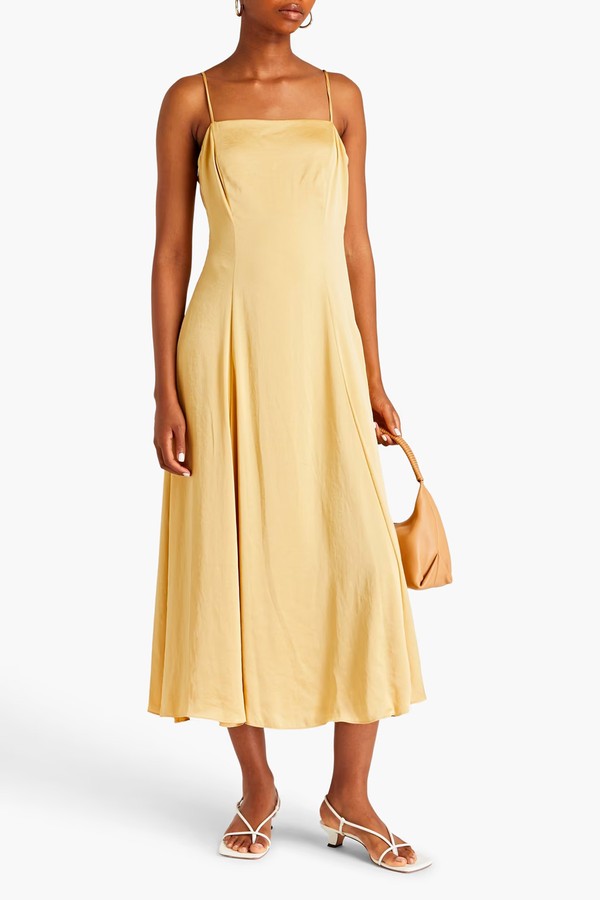 Satin Midi Dress from Theory