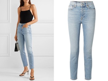 Comfort Stretch Cropped High-rise Skinny Jeans from RE/DONE