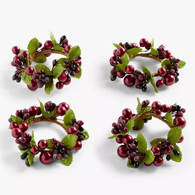 Christmas Cranberries Napkin Rings