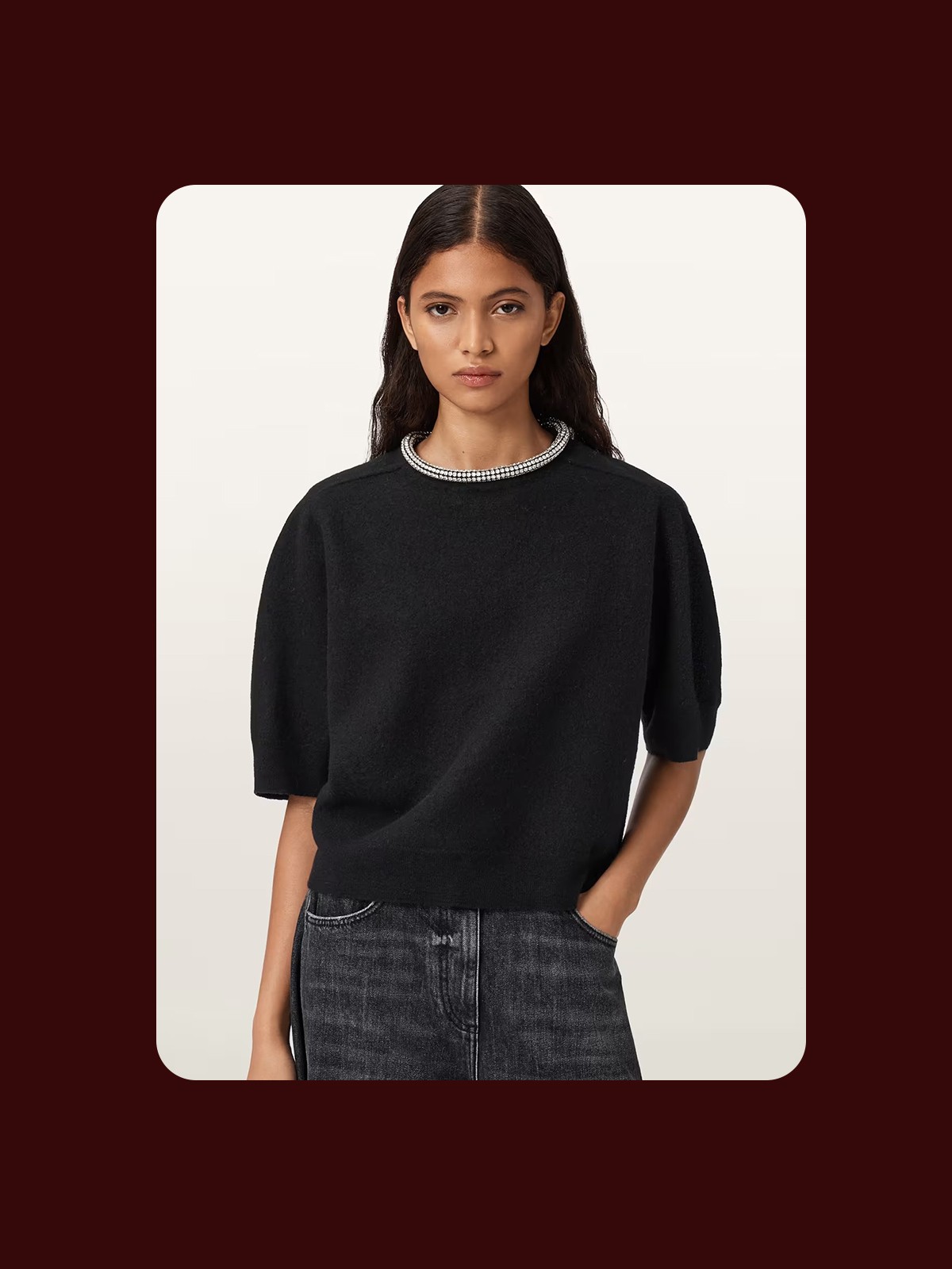 Odell Embellished Wool T-Shirt