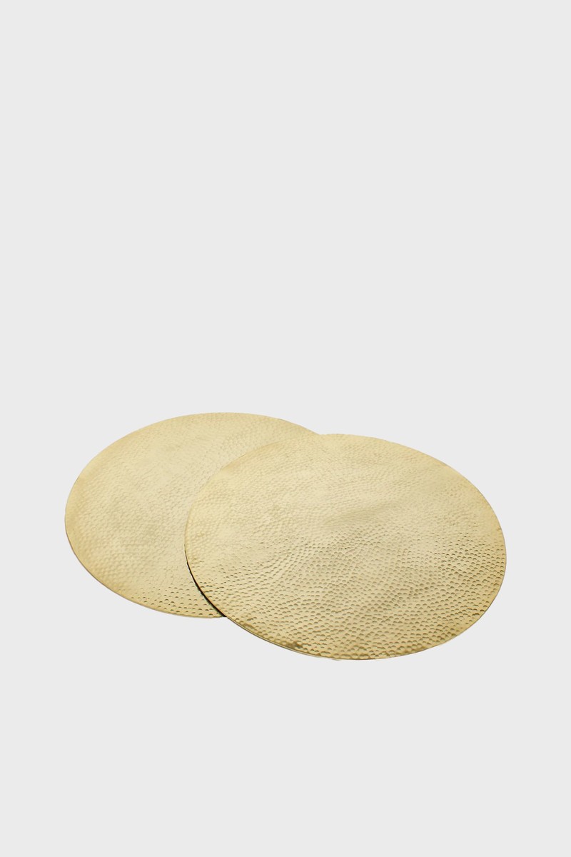 Set Of 2 Round Hammered Placemats