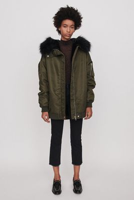Bomber Style Parka With Hood