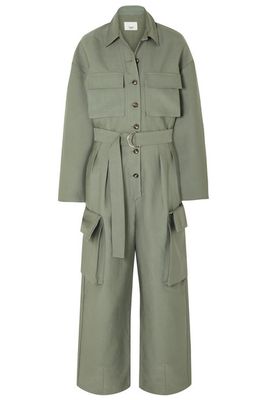 Linda Belted Brushed-Twill Jumpsuit from Frankie Shop