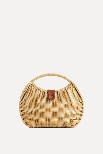 Semicircle Rattan Clutch from J.Crew