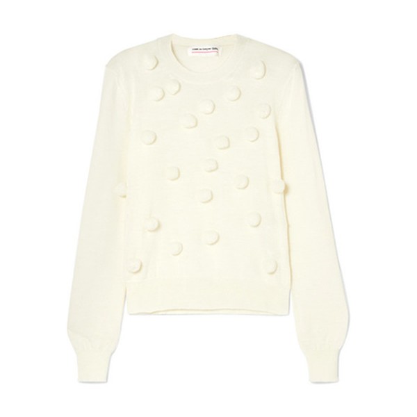 Pompom Embellished Knitted Sweater from Comme des Garçons GIRL