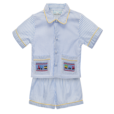 Short Boys Smocked Pyjamas from Annafie