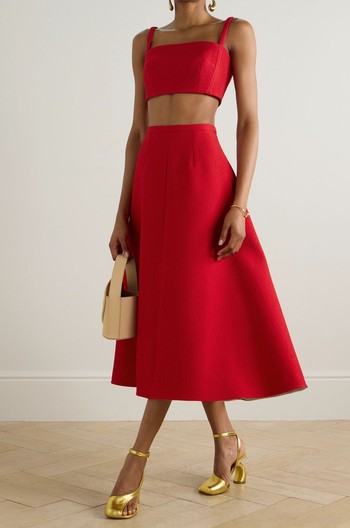 Hertha Pleated Cloqué Midi Skirt, £1,630 | Emilia Wickstead