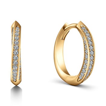 Lumina Diamond Twist Hoop Earrings