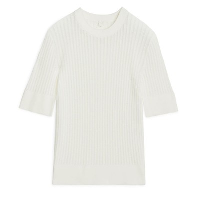 Lace Knit Short-Sleeve Jumper from Arket